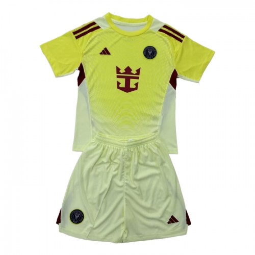Ensemble Maillot Gardien Inter Miami CF 2025-26 Jaune Enfant Ensemble Maillot Gardien Inter Miami CF 2025-26 Jaune Enfant